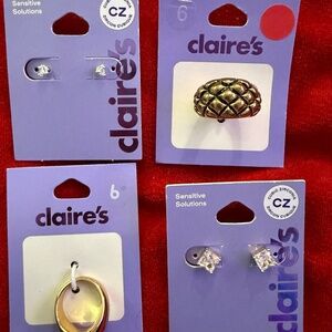 Claire's earring and rings set